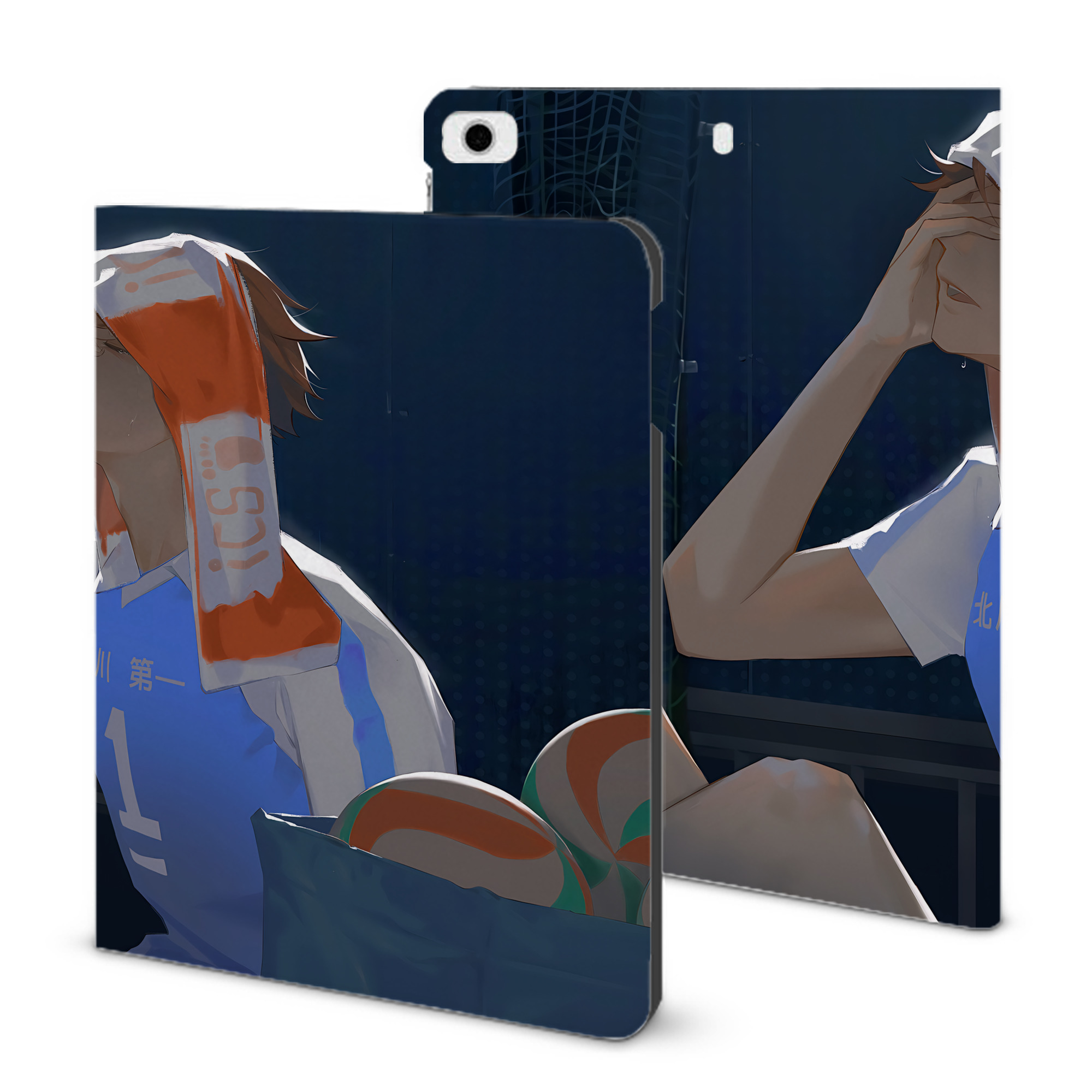 （画像用） ハイキュー!! Haikyu!! IPad ケース ブック型 PUレザー TPU 耐衝撃 軽量 薄型 ペン収納なし 全面保護 IPad 各モデル対応